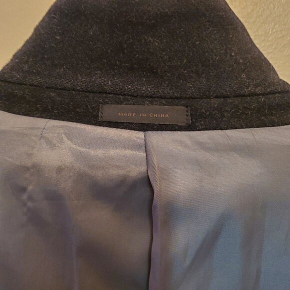 Calvin Klein Men’s Plaza Wool-Cashmere Blend Overcoat Trench Coat Black - 44L - Picture 10 of 12
